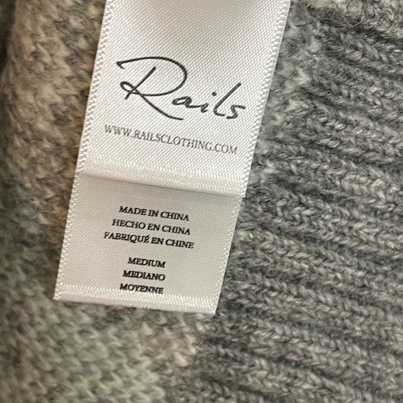 NEW Rails Virgo Tie Dye Long Sleeve Pullover Sweater Gra Women's Size Medium - Picture 11 of 11